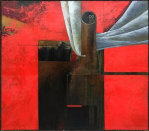 Alex Berdysheff - 'Bunker' Oil o ncanvas, 120×110 cm.
