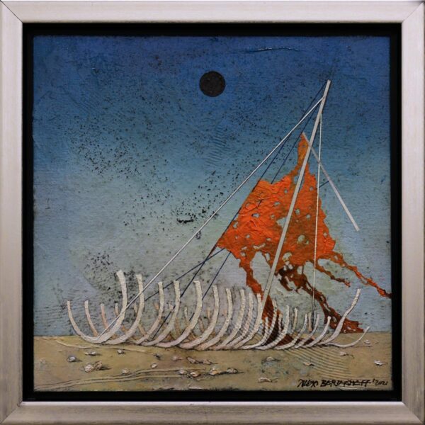 Alex Berdysheff - 'Shore' 25 x 25 cm. Oil on canvas