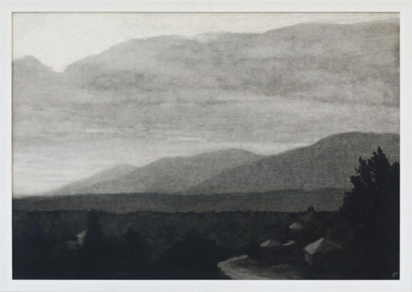 Giorgi Gatserelia - 'Landscape' Charcoal on paper, 70 x 100 cm.