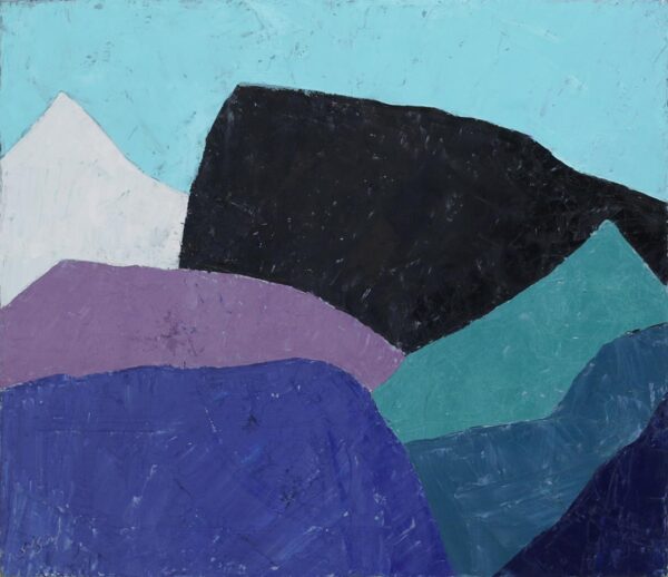 Kako Topuria - 'Black Mountain #3' Oil on canvas, 37 x 43 cm.